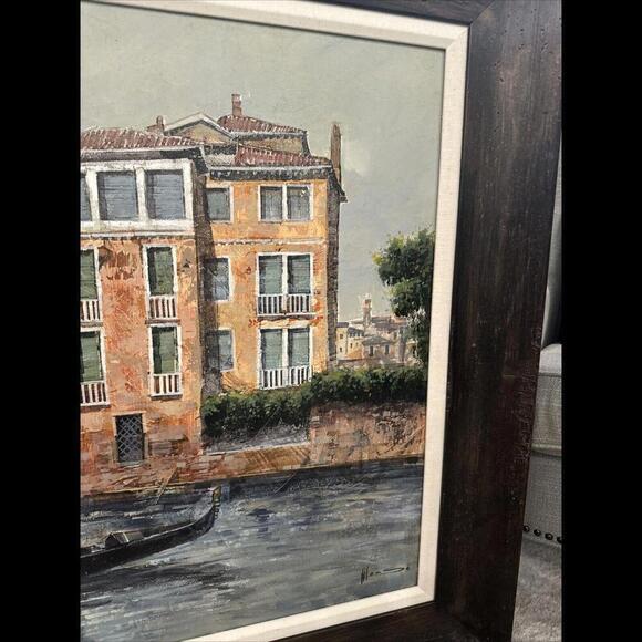 Enrique Alonso Painting Fine Art Oil on Canvas Signed With Solid Wood Framed - Picture 8 of 16